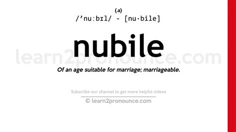 Nubile Definition & Meaning .